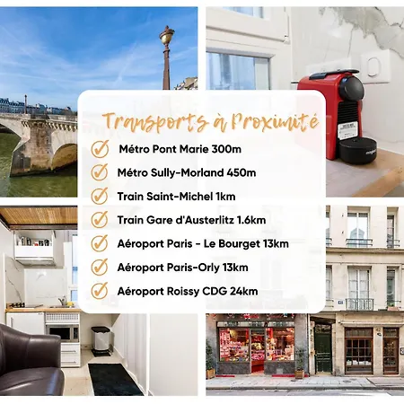 Superbe Studette Au Coeur De L'ile Saint Louis - 1 Personne Apartamento